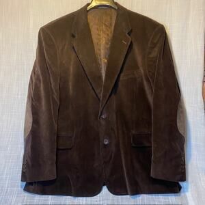 Stafford Essentials Mens Brown Corduroy Cotton Sport Coat Blazer Size 50R